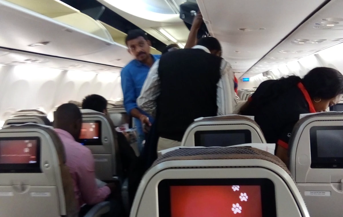 International aircraft cabin during a MKNIX Travel journey